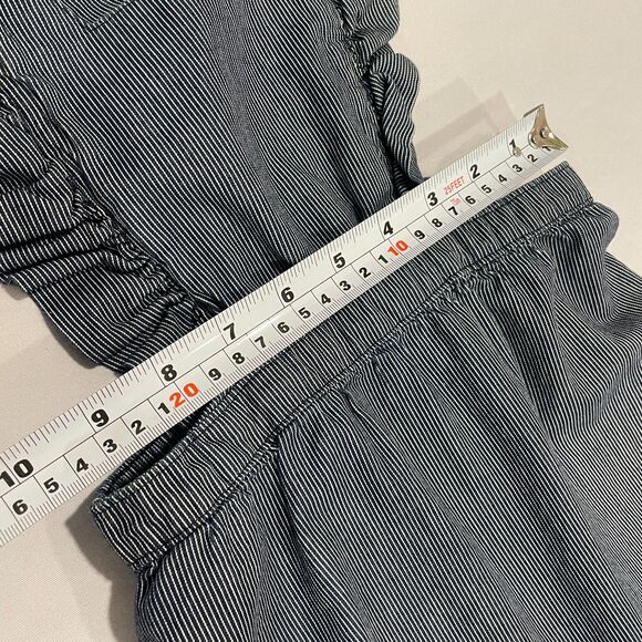 ~ TEA Baby 18-24 m Overalls/Dungarees Adjustable Stripe Blue Toddler Snaps 2 2yr - Picture 9 of 14